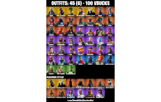 UNIQUE -  Trailblazer ,  Freestylin [45 Skins, 100 Vbucks, 28 Axes, 40 Emotes, 38 Gliders and MORE!]