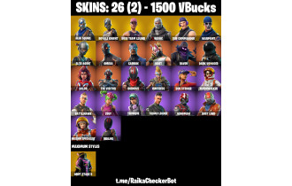 UNIQUE - Blue Squire,  Royale Knight  [26 Skins, 1500 Vbucks, 18 Axes, 27 Emotes, 30 Gliders and MORE!]