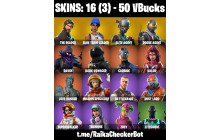 UNIQUE - The Reaper, Take The L  [16 Skins, 50 Vbucks, 8 Axes, 12 Emotes, 11 Gliders and MORE!]