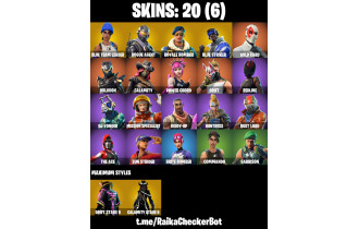 UNIQUE -  Rogue Agent ,  Royale Bomber  [20 Skins, 13 Axes, 19 Emotes, 18 Gliders and MORE!]