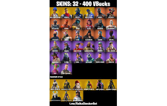 UNIQUE -  Blue Team Leader ,  Prodigy  [32 Skins, 400 Vbucks, 21 Axes, 32 Emotes, 29 Gliders and MORE!]