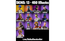 UNIQUE -  Blue Team Leader ,  Take The L  [13 Skins, 450 Vbucks, 12 Axes, 20 Emotes, 15 Gliders and MORE!]