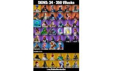 UNIQUE - Blue Team Leader, Blackheart  [34 Skins, 350 Vbucks, 30 Axes, 40 Emotes 40 Gliders and MORE!]