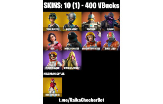 UNIQUE - Trailblazer ,  Take The L  [10 Skins, 400 Vbucks, 8 Axes, 19 Emotes, 15 Gliders and MORE!]