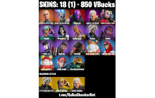 UNIQUE -  Paradigm (Reality-659) ,  Marigold  [18 Skins, 850 Vbucks, 27 Axes, 16 Emotes, 26 Gliders and MORE!]