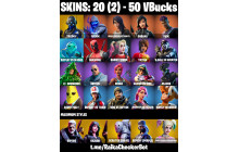 UNIQUE - Trilogy,  Sorana  [20 Skins, 50 Vbucks, 17 Axes, 14 Emotes, 14 Gliders and MORE!]