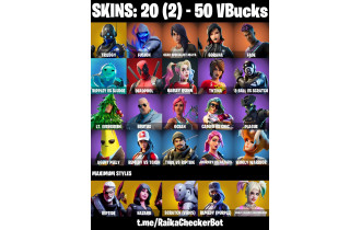 UNIQUE - Trilogy,  Sorana  [20 Skins, 50 Vbucks, 17 Axes, 14 Emotes, 14 Gliders and MORE!]