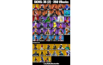 UNIQUE -  Prodigy , Catalyst  [35 Skins, 250 Vbucks, 38 Axes, 49 Emotes, 46 Gliders and MORE!]