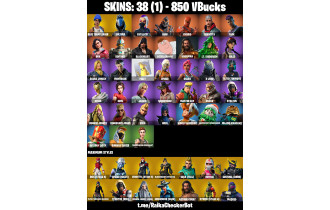 UNIQUE - Blue Team Leader, Sultura  [38 Skins, 850 Vbucks, 50 Axes, 53 Emotes, 59 Gliders and MORE!]