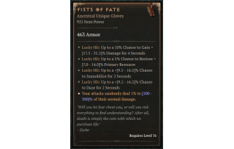 Fists of Fate [ ⭐️ Affix: HIGH ROLL]