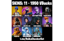 UNIQUE -  Blue Team Leader ,  Galaxia  [11 Skins, 1950 Vbucks, 13 Axes, 6 Emotes, 9 Gliders and MORE!]