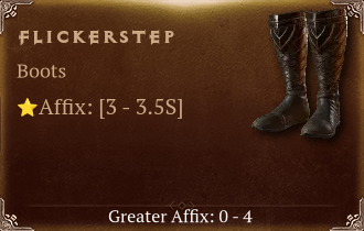 Flickerstep [ ⭐️ Affix: HIGH ROLL]