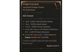 Frostburn [ ⭐️ Affix: HIGH ROLL]