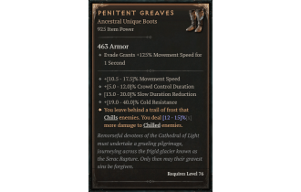 Penitent Greaves [ ⭐️ Affix: HIGH ROLL]