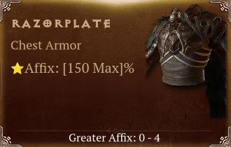 Razorplate [ ⭐️ Affix: MAX ROLL]