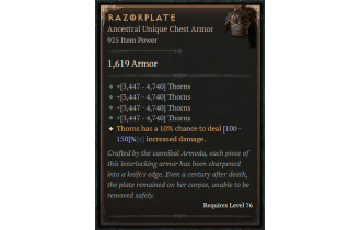 Razorplate [ ⭐️ Affix: MAX ROLL]