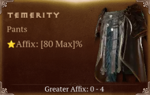 Temerity [ ⭐️ Affix: MAX ROLL]