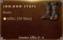 100,000 Steps [ ⭐️ Affix: MAX ROLL]