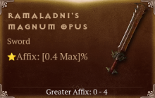 Ramaladni's Magnum Opus [ ⭐️ Affix: MAX ROLL]