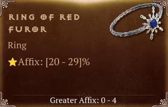 Ring of Red Furor [ ⭐️ Affix: HIGH ROLL]