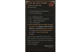 Ring of Red Furor [ ⭐️ Affix: HIGH ROLL]