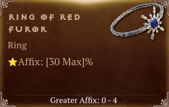 Ring of Red Furor [ ⭐️ Affix: MAX ROLL]