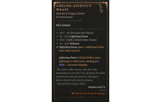 Unsung Ascetic's Wraps [ ⭐️ Affix: HIGH ROLL]