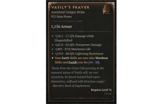 Vasily's Prayer [ ⭐️ Affix: HIGH ROLL]