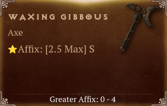 Waxing Gibbous [ ⭐️ Affix: MAX ROLL]