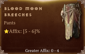 Blood Moon Breeches [ ⭐️ Affix: HIGH ROLL]