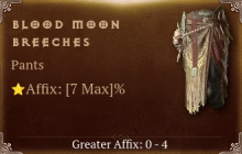 Blood Moon Breeches [ ⭐️ Affix: MAX ROLL]