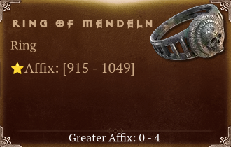 Ring of Mendeln [ ⭐️ Affix: HIGH ROLL]