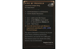 Ring of Mendeln [ ⭐️ Affix: HIGH ROLL]