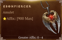 Ebonpiercer [ ⭐️ Affix: MAX ROLL]