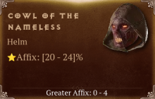 Cowl of the Nameless [ ⭐️ Affix: HIGH ROLL]