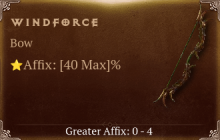 Windforce [ ⭐️ Affix: MAX ROLL]