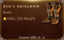 Esu's Heirloom [ ⭐️ Affix: MAX ROLL]