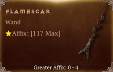 Flamescar [ ⭐️ Affix: MAX ROLL]