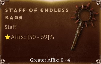 Staff of Endless Rage [ ⭐️ Affix: HIGH ROLL]