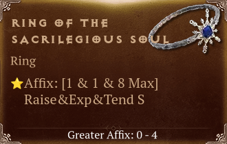 Ring of the Sacrilegious Soul [ ⭐️ Affix: MAX ROLL]