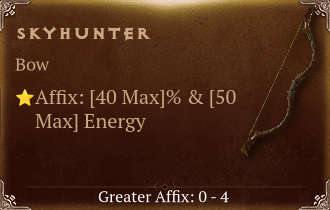 Skyhunter [ ⭐️ Affix: MAX ROLL]