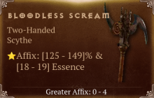 Bloodless Scream [ ⭐️ Affix: HIGH ROLL]