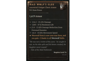 Mad Wolf's Glee [ ⭐️ Affix: HIGH ROLL]