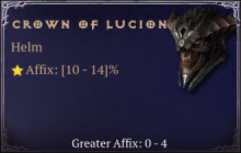 Crown of Lucion [ ⭐️ Affix: HIGH ROLL]