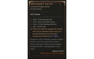 Endurant Faith [ ⭐️ Affix: HIGH ROLL]