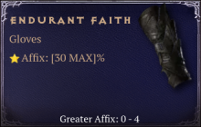 Endurant Faith [ ⭐️ Affix: MAX ROLL]