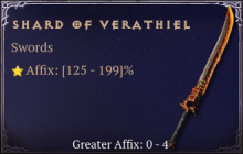 Shard of Verathiel [ ⭐️ Affix: HIGH ROLL]