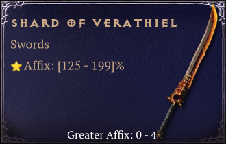 Shard of Verathiel [ ⭐️ Affix: HIGH ROLL]