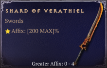 Shard of Verathiel [ ⭐️ Affix: MAX ROLL]