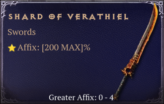 Shard of Verathiel [ ⭐️ Affix: MAX ROLL]